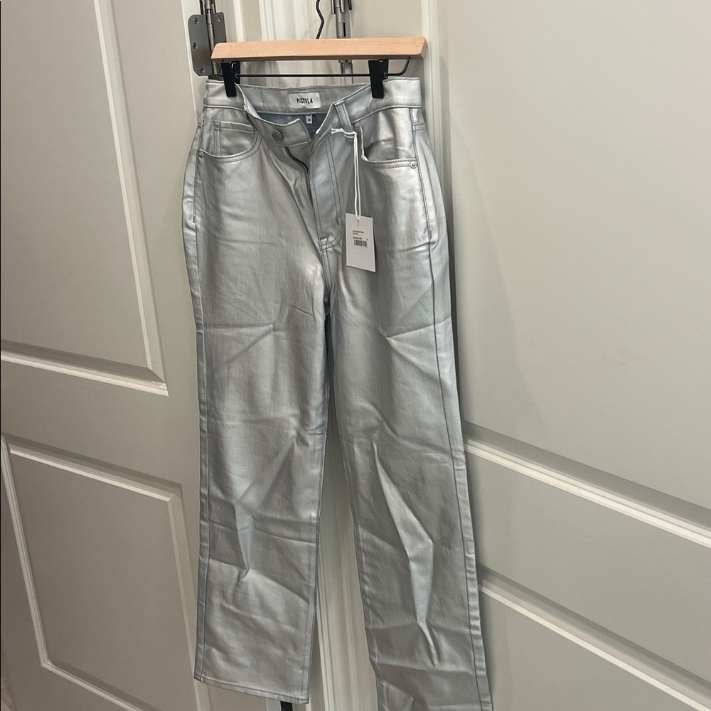 Pistola Cassie Silver Metallic Jeans